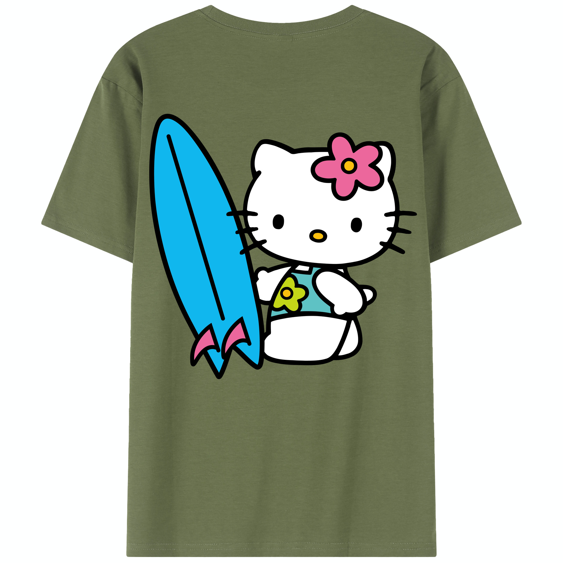 （画像用） Hello Kitty ハローキティ 綿100％半袖Tシャツ（背面プリント）